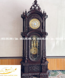 Đồng Hồ Cây Gỗ Gụ Mạ Vàng 24K
